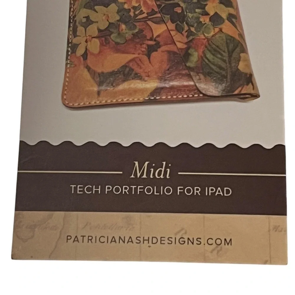 Patricia Nash Tooled Leather Midi Tech‎ Portfolio Florence Tan A81207 NEW